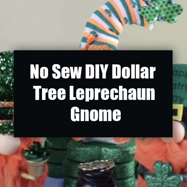 No Sew DIY Dollar Tree Leprechaun Gnome