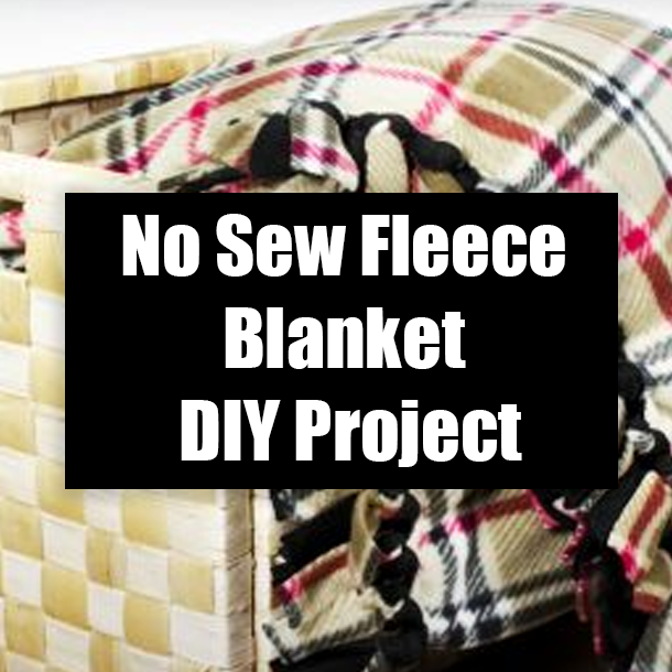 No Sew Fleece Blanket DIY Project