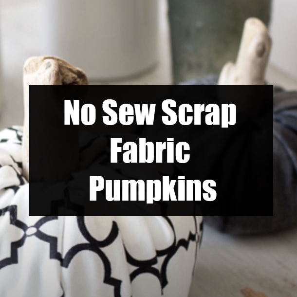No Sew Scrap Fabric Pumpkins