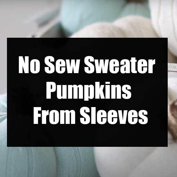 No Sew Sweater Pumpkins From Sleeves