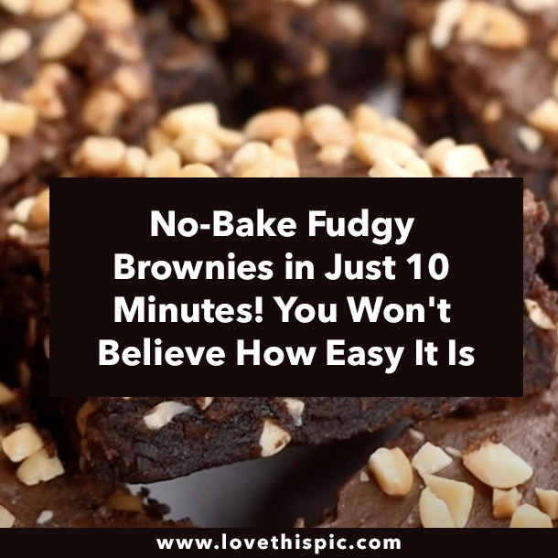 No-Bake Fudgy Brownies in Just 10 Minutes! You Won't Believe How Easy It Is