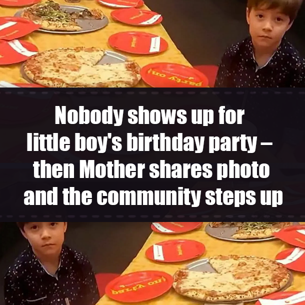 Nobody shows up for little boy's birthday party – then Mother shares photo and the community steps up