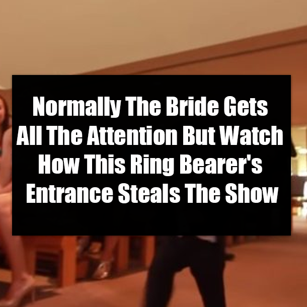 Normally The Bride Gets All The Attention But Watch How This Ring Bearer's Entrance Steals The Show
