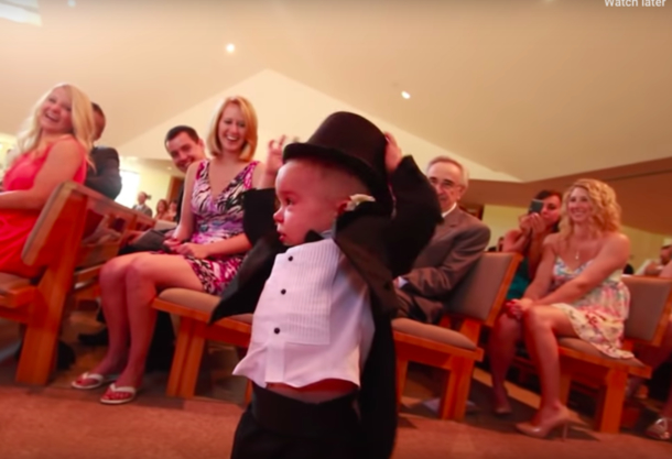 Normally The Bride Gets All The Attention But Watch How This Ring Bearer's Entrance Steals The Show - picture 2