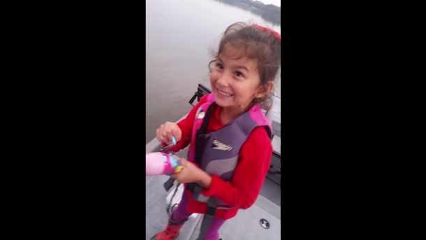 Off-the-Charts Cute: Little Girl Catches Huge Bass with Her Barbie Pole - picture 2