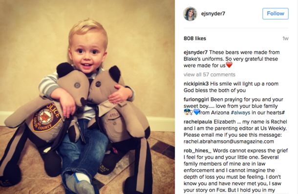 Officer Is Killed On Duty. Son Is Given Teddy Bears Made From His Dad’s Uniform - picture 3
