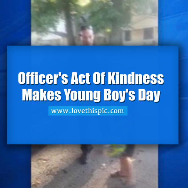 Officer's Act Of Kindness Makes Young Boy's Day