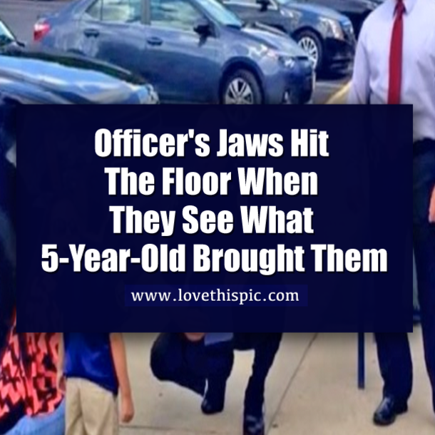 Officer's Jaws Hit The Floor When They See What 5-Year-Old Brought Them