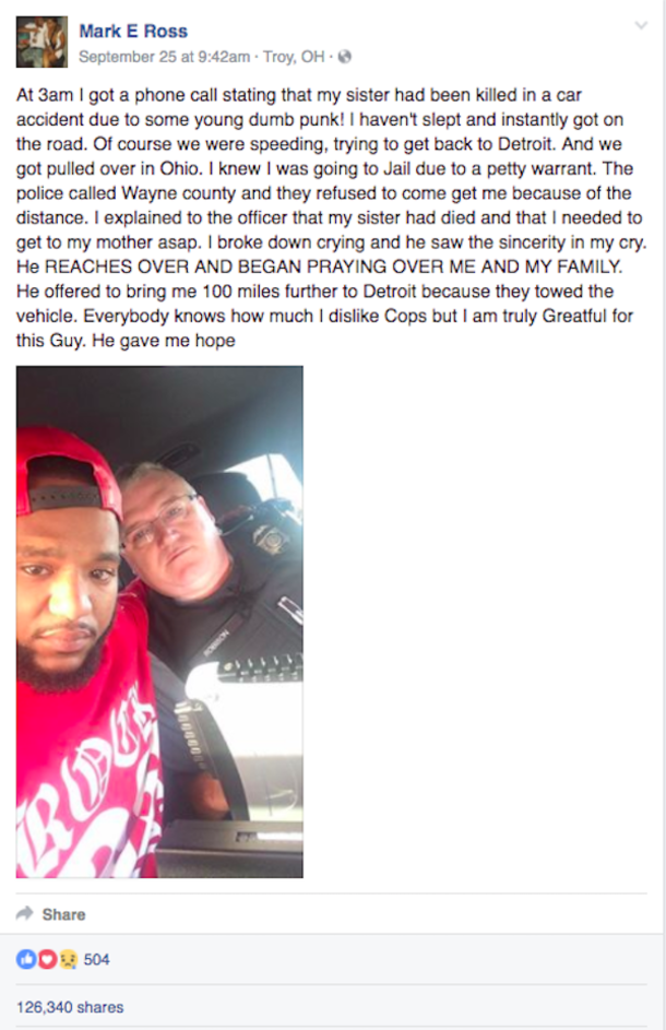 Ohio Cop Drives Man 100 Miles To Reunite Him With Grieving Family For Sister’s Funeral - picture 5