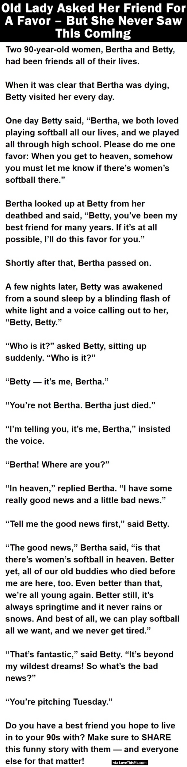 Old Lady Asked Her Friend For A Favor, But She Never Saw This Coming... WOW!