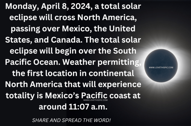 On Monday, April 8, 2024 A Total Solar Eclipse Will Cross North America. Here's How To See It...