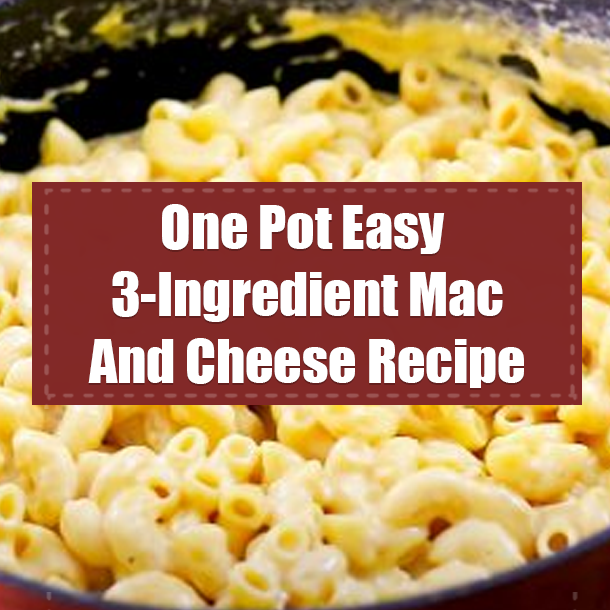 One Pot Easy 3-Ingredient Mac And Cheese Recipe
