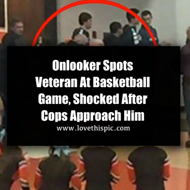 Onlooker Spots Veteran At Basketball Game, Shocked After Cops Approach Him