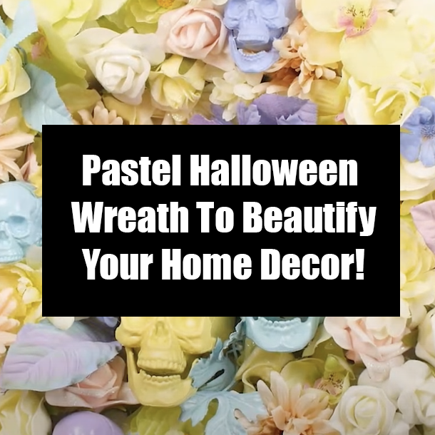 Pastel Halloween Wreath To Beautify Your Home Decor!