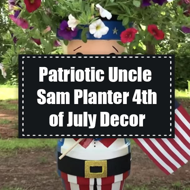 Patriotic Uncle Sam Planter 4th of July Decor