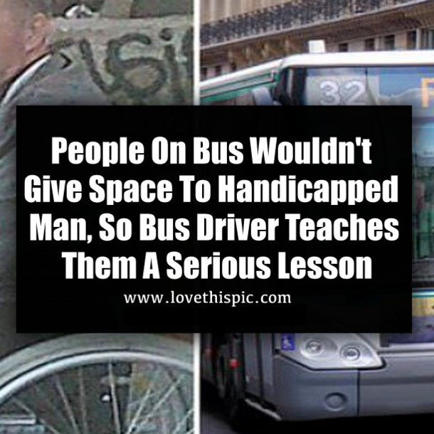 People On Bus Wouldn't Give Space To Handicapped Man, So Bus Driver Teaches Them A Serious Lesson