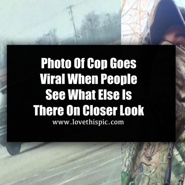 People Stunned By What Else Was Caught In Photo Of Cop. Now It's Going Viral