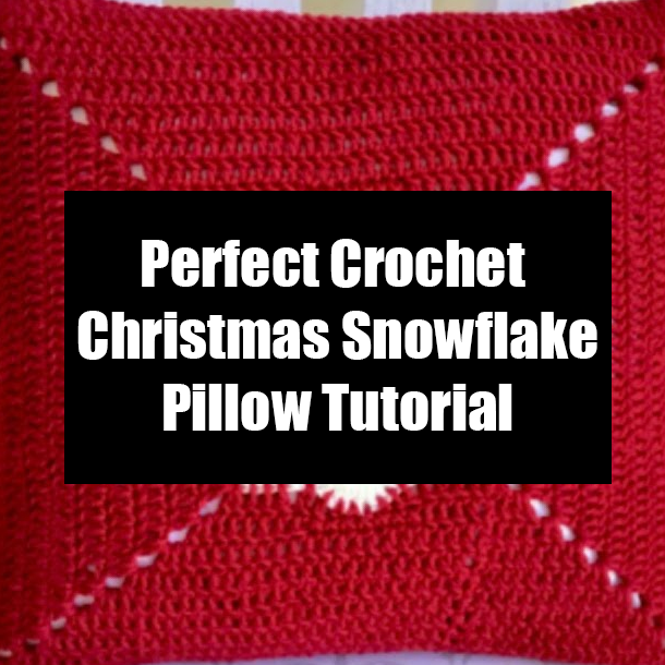 Perfect Crochet Christmas Snowflake Pillow Tutorial