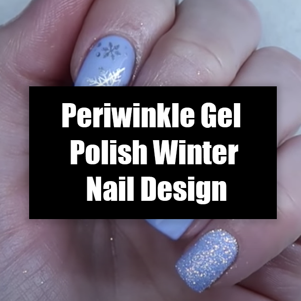 Periwinkle Gel Polish Winter Nail Design