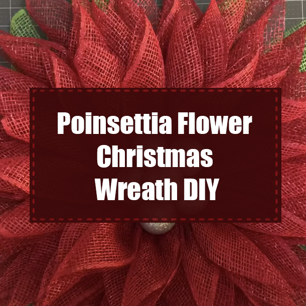 Poinsettia Flower Christmas Wreath DIY