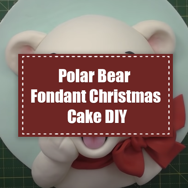 Polar Bear Fondant Christmas Cake DIY