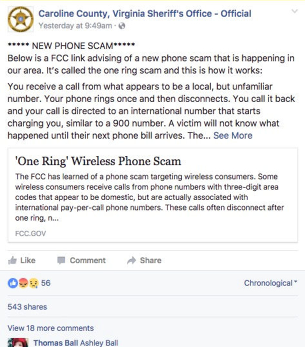 POLICE ARE WARNING PEOPLE TO NEVER, EVER ANSWER CALLS FROM THESE 5 AREA CODES - picture 3