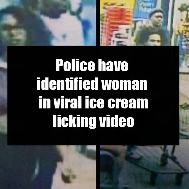 Police have identified woman in viral ice cream licking video