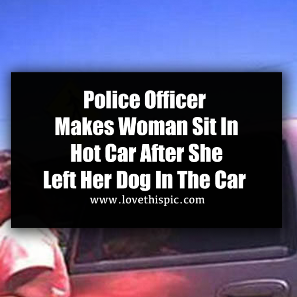 Police Officer Makes Woman Sit In Hot Car After She Left Her Dog In The Car