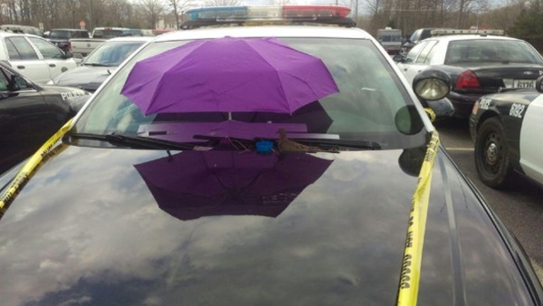 Police Officers Taped A Purple Umbrella To Their Cruiser. The Reason Why Is Incredible - picture 4