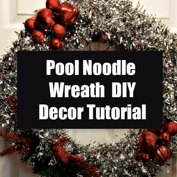 Pool Noodle Wreath DIY Decor Tutorial