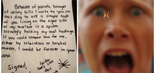 Postman Receives A Note Asking Him To Get Rid Of A Spider In The Mailbox - picture 2