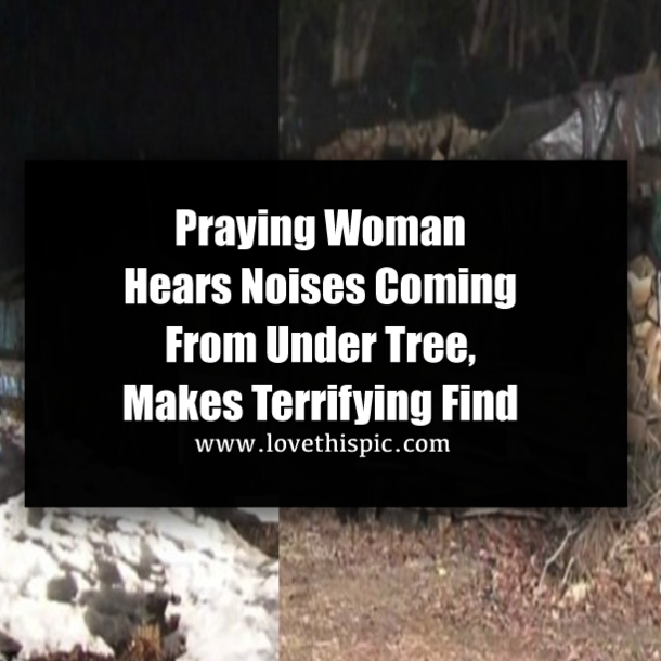 Praying Woman Hears Noises Coming From Under Tree, Makes Terrifying Find