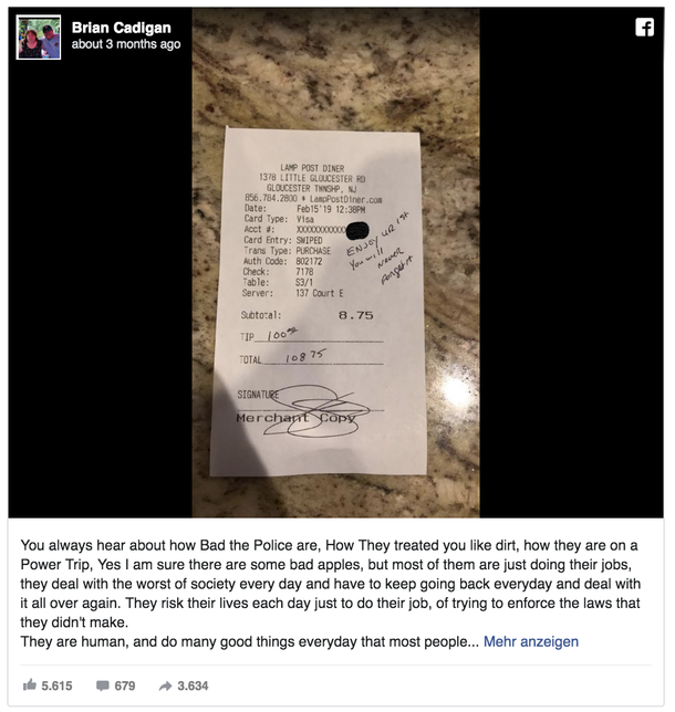 Pregnant Waitress Gives Officer $8.75 Lunch Bill But His Comment Has Her Running To Boss In Tears - picture 3