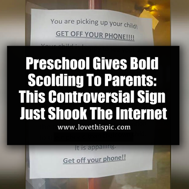 Preschool Gives Bold Scolding To Parents: This Controversial Sign Just Shook The Internet