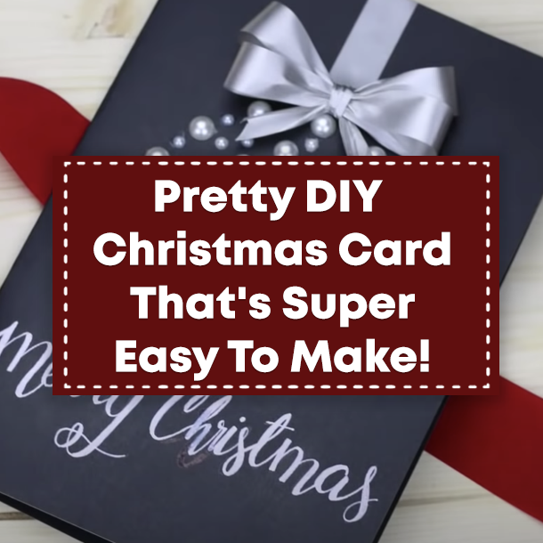 Pretty DIY Christmas Card That's Super Easy To Make!
