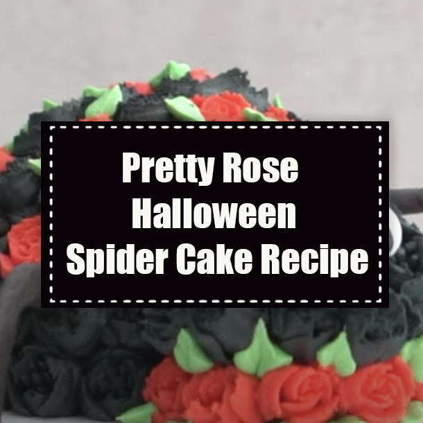 Pretty Rose Halloween Spider Cake Recipe