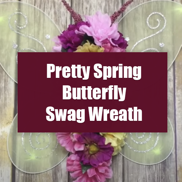 Pretty Spring Butterfly Swag Wreath