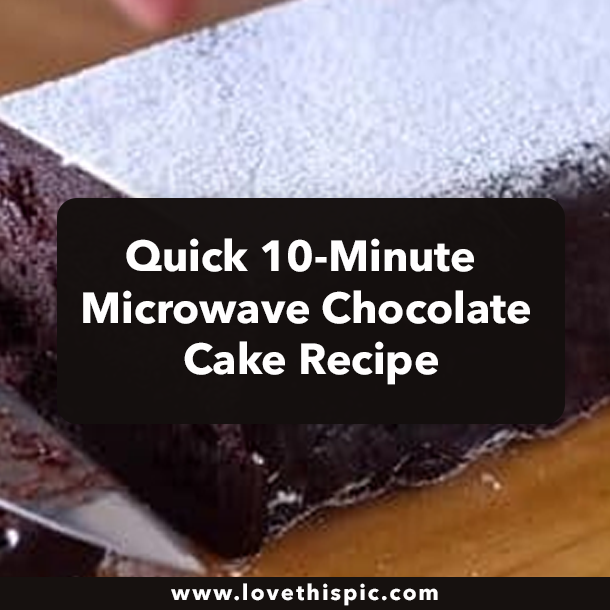 Quick 10-Minute Microwave Chocolate Cake Recipe