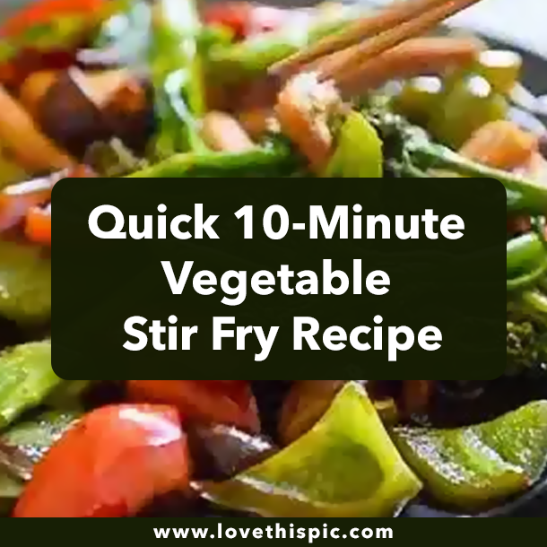 Quick 10-Minute Vegetable Stir Fry Recipe