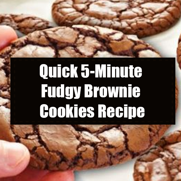 Quick 5-Minute Fudgy Brownie Cookies Recipe
