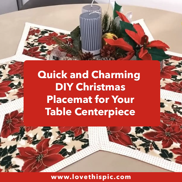 Quick and Charming DIY Christmas Placemat for Your Table Centerpiece
