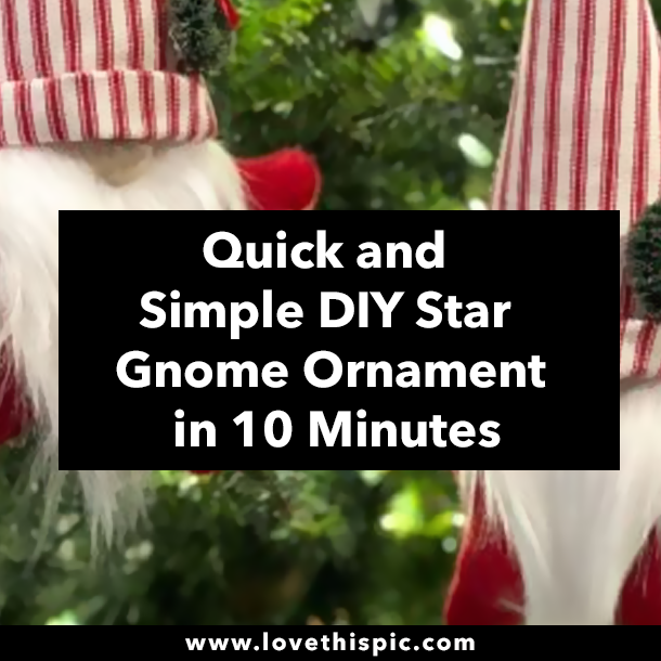 Quick and Simple DIY Star Gnome Ornament in 10 Minutes