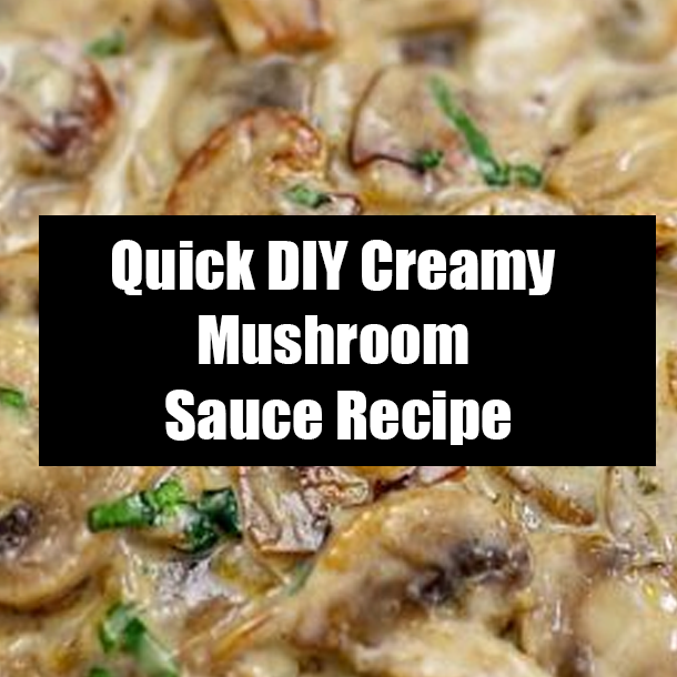 Quick DIY Creamy Mushroom Sauce Recipe