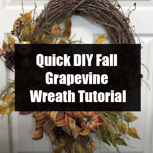 Quick DIY Fall Grapevine Wreath Tutorial