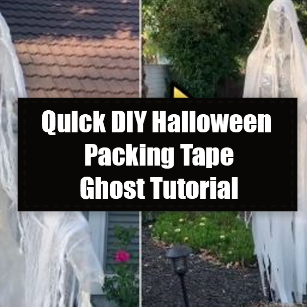 Quick DIY Halloween Packing Tape Ghost Tutorial