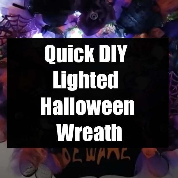 Quick DIY Lighted Halloween Wreath