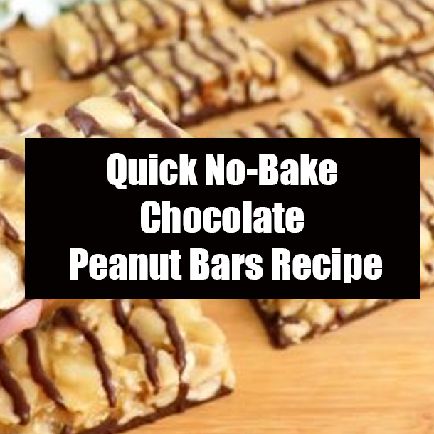 Quick No-Bake Chocolate Peanut Bars Recipe