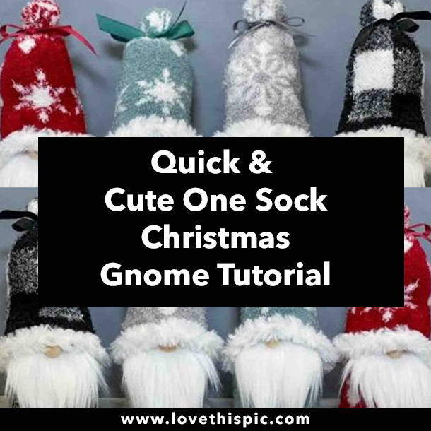 Quick & Cute One Sock Christmas Gnome Tutorial