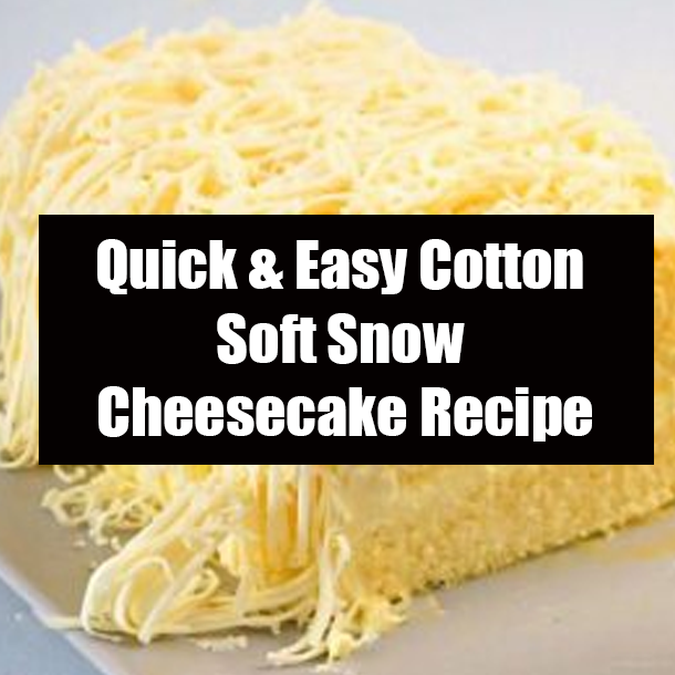 Quick & Easy Cotton Soft Snow Cheesecake Recipe