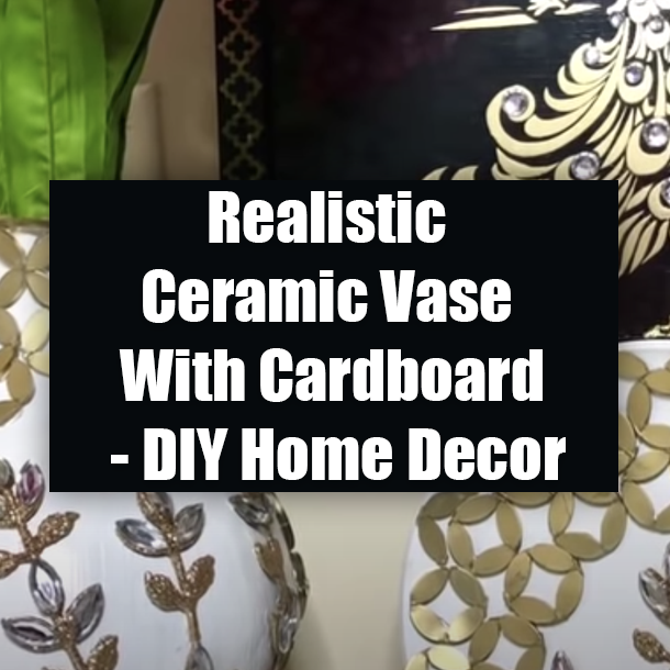 Realistic Ceramic Vase With Cardboard - DIY Home Decor
